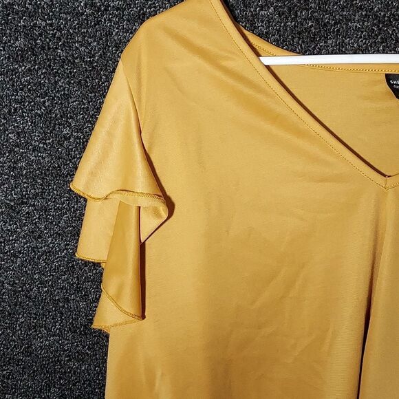 Shein Gold 3X V-Neck Women's - Picture 4 of 12